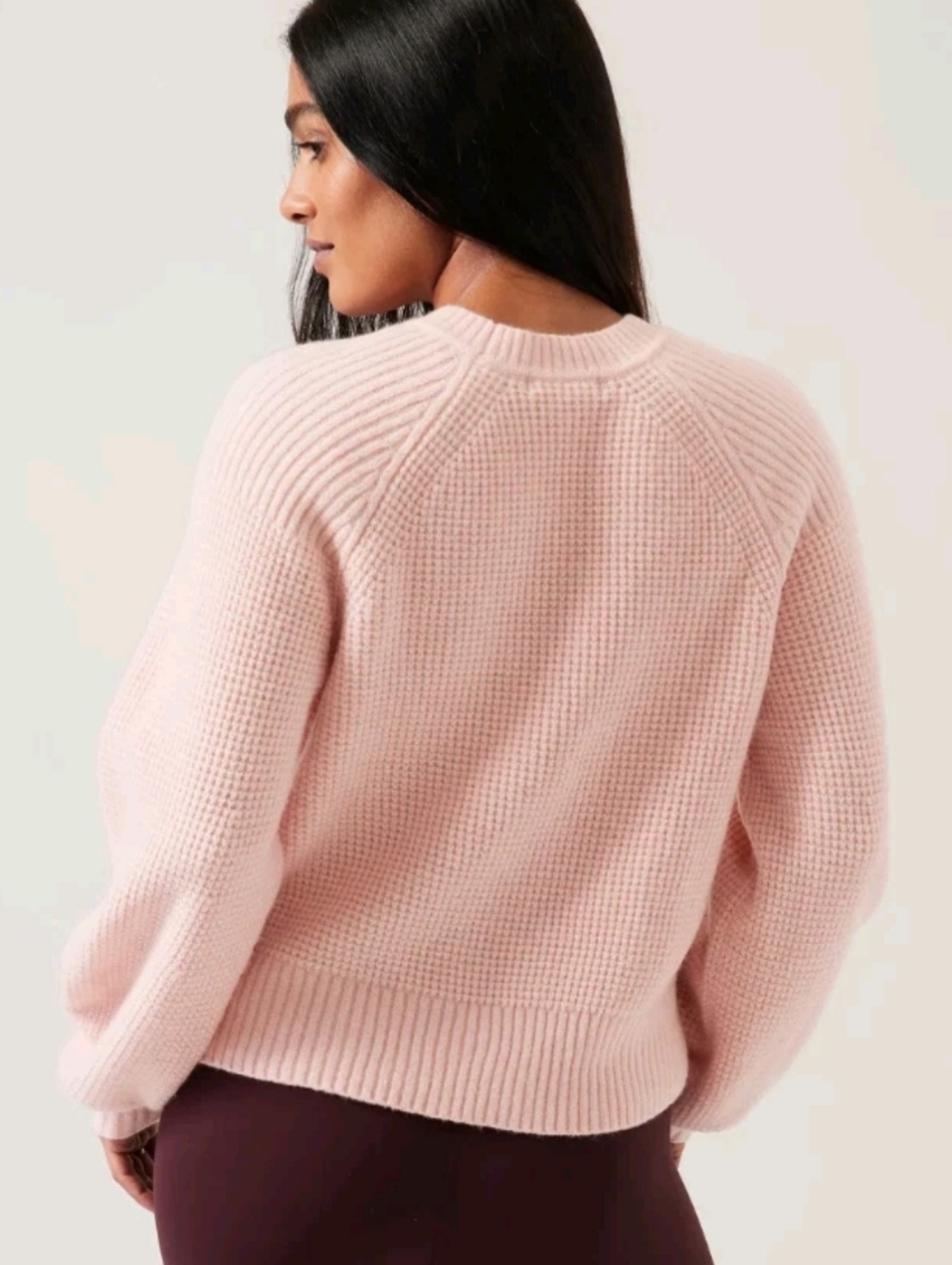 Athleta Layover Crew Sweater Orchid Pink Wool Womens Size Small - Picture 2 of 11